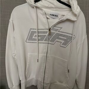 I.AM.GIA White Set: Zip-Up Hoodie With Matching Sweatpants